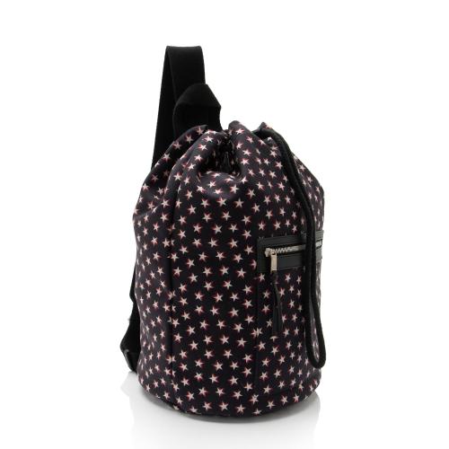 Saint Laurent Star Print Canvas City Sailor Backpack