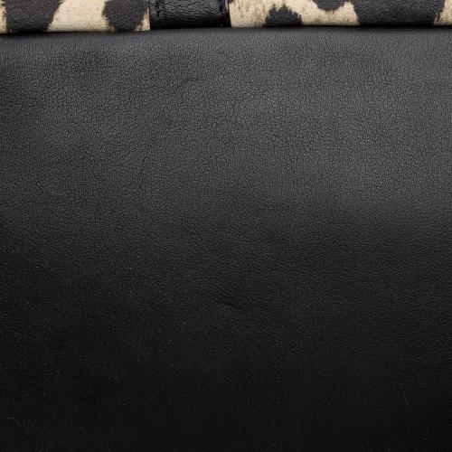 Saint Laurent Suede Leopard Print Camden Tote