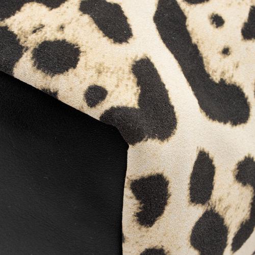 Saint Laurent Suede Leopard Print Camden Tote