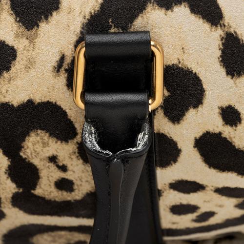 Saint Laurent Suede Leopard Print Camden Tote