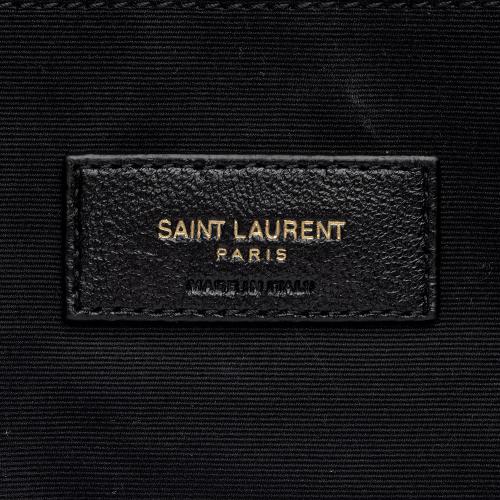 Saint Laurent Suede Leopard Print Camden Tote