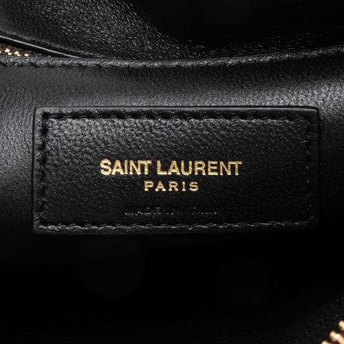 Saint Laurent Suede Monogram King Palm Crossbody