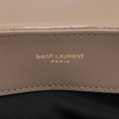 Saint Laurent Suede Monogram LouLou Chain Small Crossbody