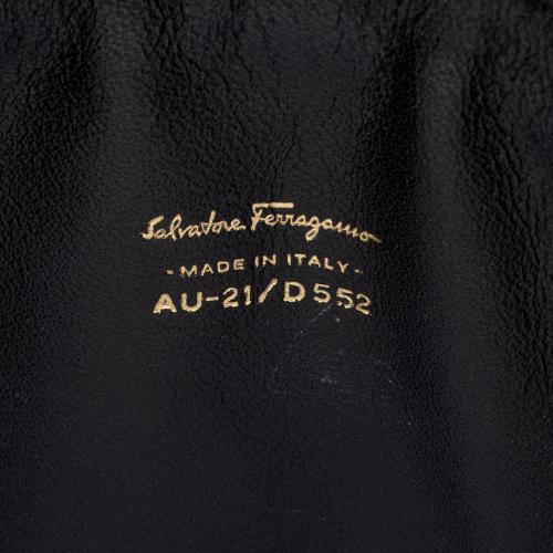 Salvatore Ferragamo Calfskin Gancini Lock Marlene Medium Tote