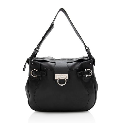 Salvatore Ferragamo Calfskin Gancini Shoulder Bag