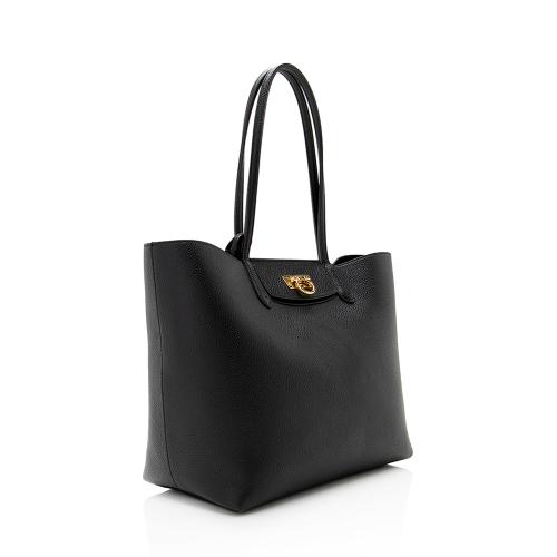 Salvatore Ferragamo Calfskin Gancini Tote