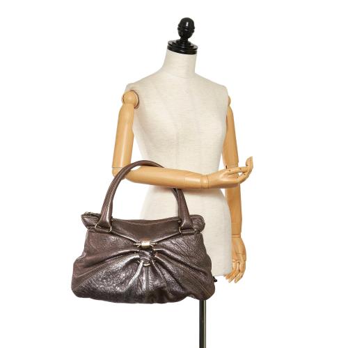 Salvatore Ferragamo Gancini Leather Handbag