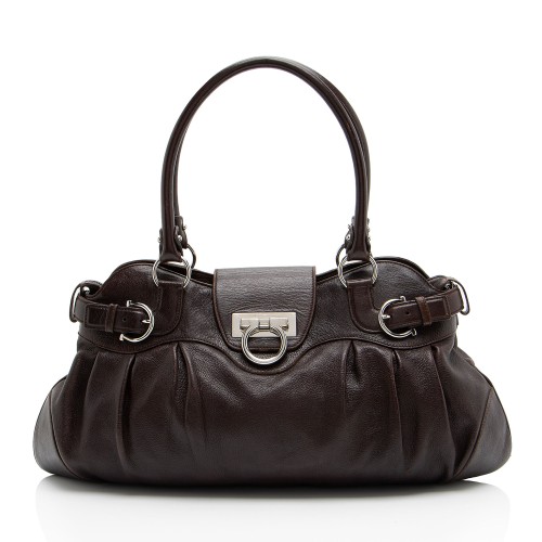 Salvatore Ferragamo Leather Gancini Marisa Satchel Salvatore Ferragamo Handbags Bag Borrow or Steal