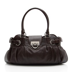 Salvatore Ferragamo Leather Gancini Marisa Satchel