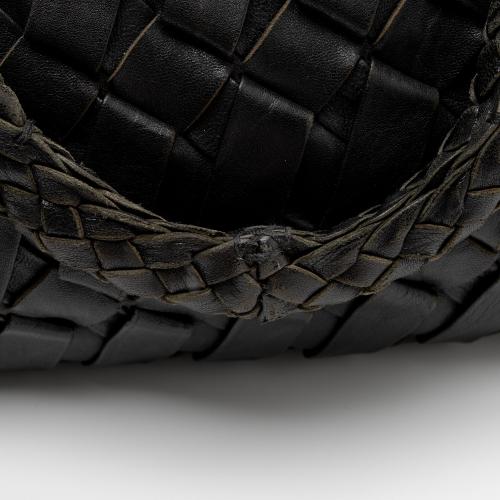 Salvatore Ferragamo Leather Basketweave Shoulder Bag