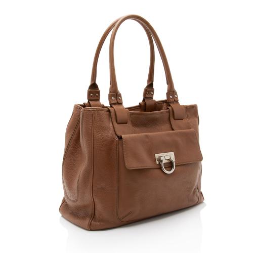 Salvatore Ferragamo Leather Coltilde Tote