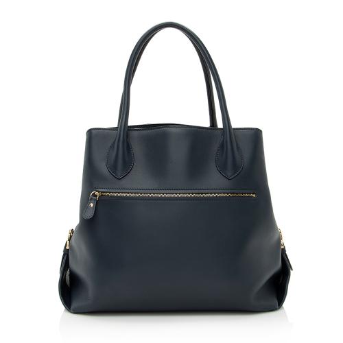 Salvatore Ferragamo Leather Fiamma North/South Tote