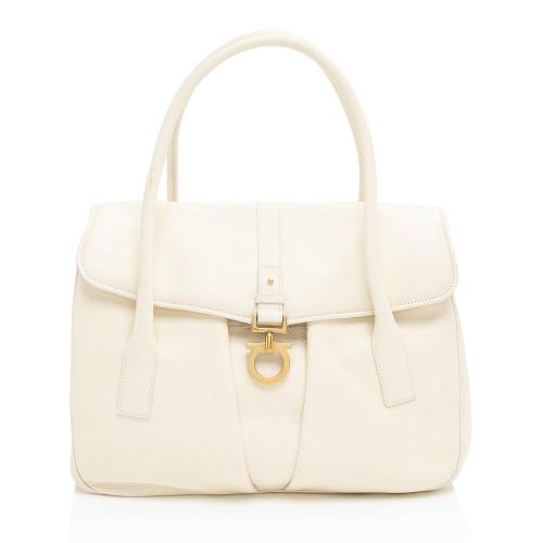 Salvatore Ferragamo Gancini Flap Satchel