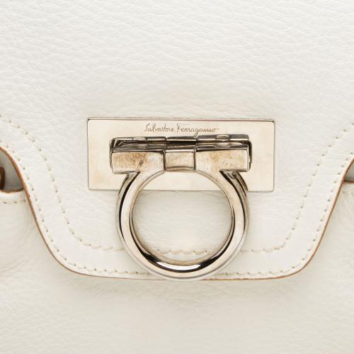 Salvatore Ferragamo Leather Gancini Double Pocket Shoulder Bag