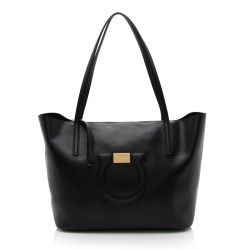 Salvatore Ferragamo Leather Gancini Tote