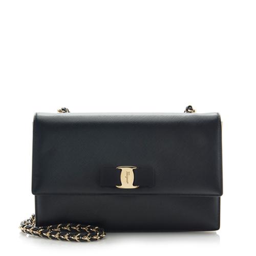 Salvatore Ferragamo Leather Ginny Small Shoulder Bag