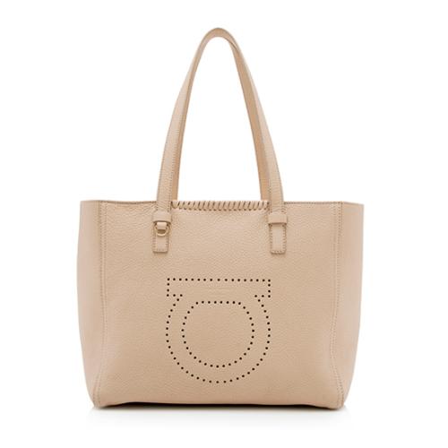 Salvatore Ferragamo Leather Marta Tote