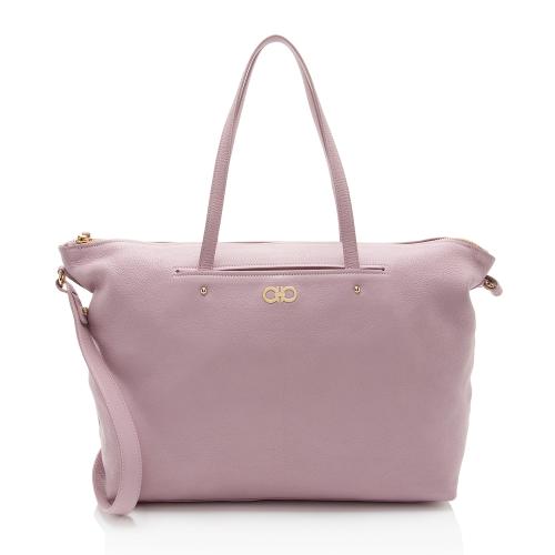 Salvatore Ferragamo Leather Mika Tote