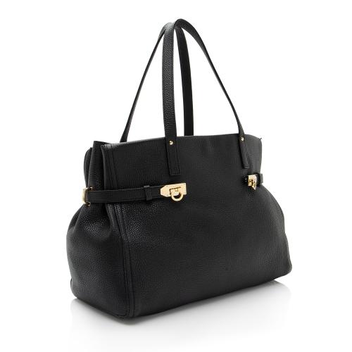 Salvatore Ferragamo Leather Nencia Tote