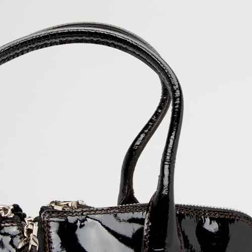 Salvatore Ferragamo Patent Leather Zip Side Tote