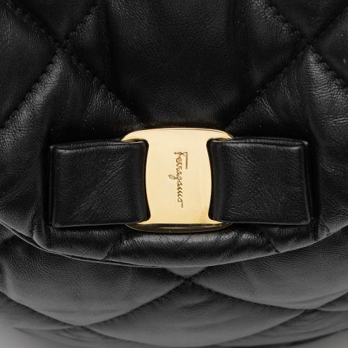 Salvatore Ferragamo Quilted Calfskin Giuliette Backpack