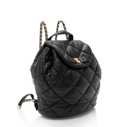 Salvatore Ferragamo Quilted Calfskin Giuliette Backpack