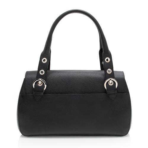 Salvatore Ferragamo Saffiano Gancio Flap Satchel