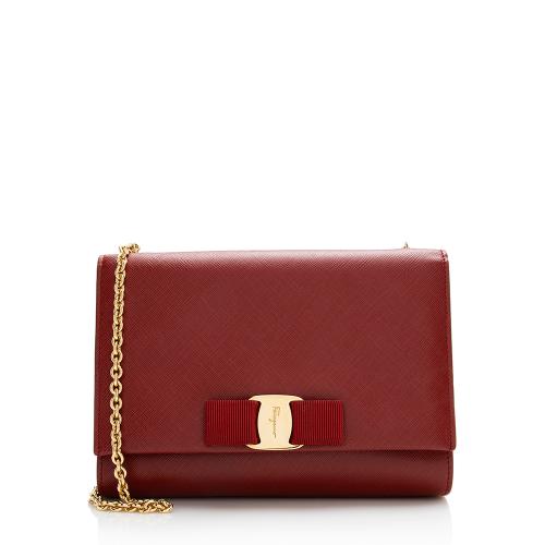 Salvatore Ferragamo Saffiano Miss Vara Mini Shoulder Bag