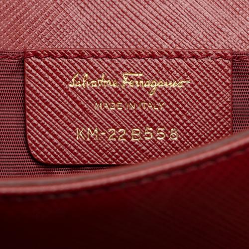 Salvatore Ferragamo Saffiano Miss Vara Mini Shoulder Bag