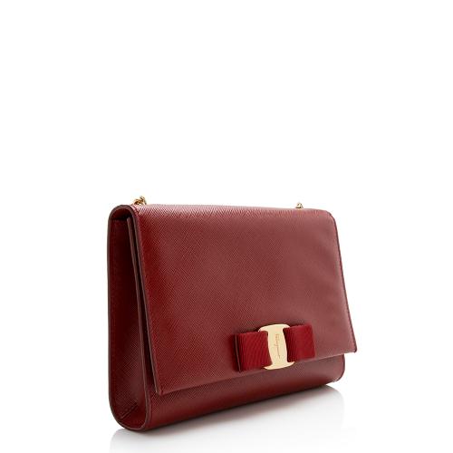 Salvatore Ferragamo Saffiano Miss Vara Mini Shoulder Bag