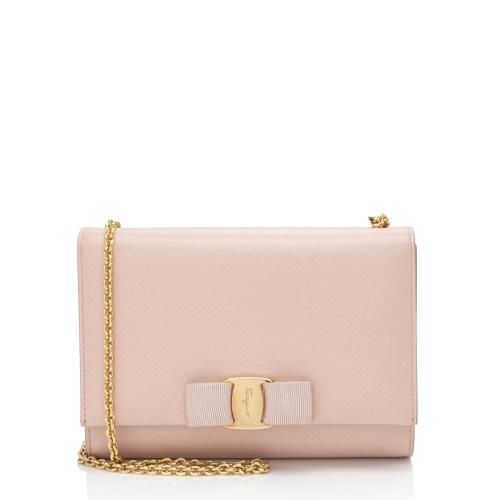 Salvatore Ferragamo Saffiano Miss Vara Mini Shoulder Bag