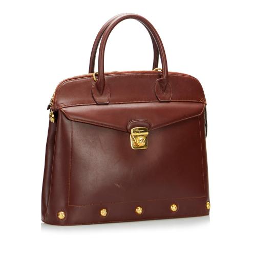 Salvatore Ferragamo Studded Leather Satchel