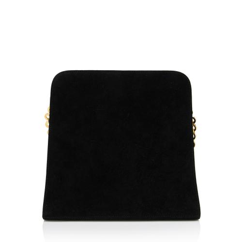 Salvatore Ferragamo Vintage Suede Gancini Diana Clutch