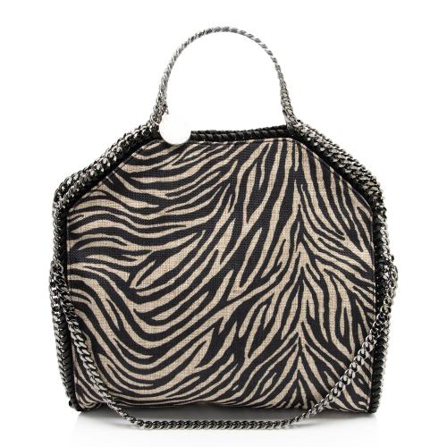 Stella McCartney Zebra Print Canvas Falabella Tote