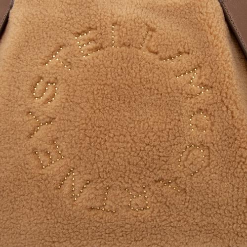 Stella McCartney Eco Alter Nappa Faux Shearling Logo Mini Tote