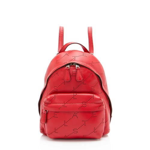 Stella McCartney Eco Alter Nappa Perforated Logo Mini Backpack