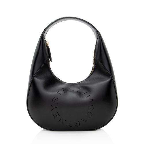 Stella McCartney Eco Alter Nappa Perforated Logo Small Hobo