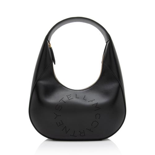 Stella McCartney Eco Alter Nappa Perforated Logo Small Hobo