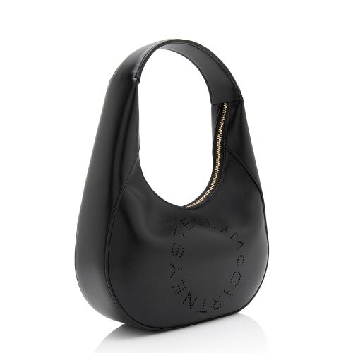 Stella McCartney Eco Alter Nappa Perforated Logo Small Hobo