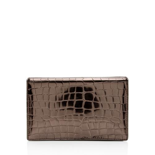 Stella McCartney Metallic Croc Embossed Faux Leather Crossbody