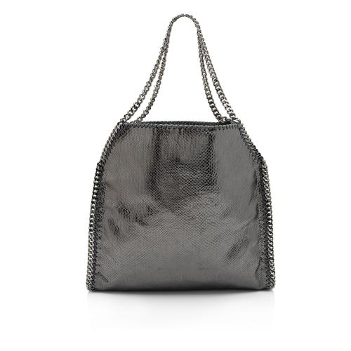 Stella McCartney Metallic Faux Snakeskin Falabella Small Tote