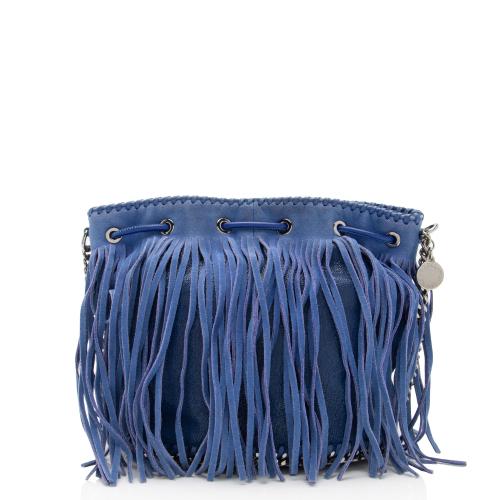 Stella McCartney Shaggy Deer Fringe Falabella Mini Bucket Bag