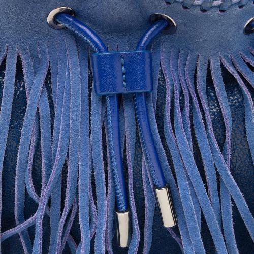 Stella McCartney Shaggy Deer Fringe Falabella Mini Bucket Bag