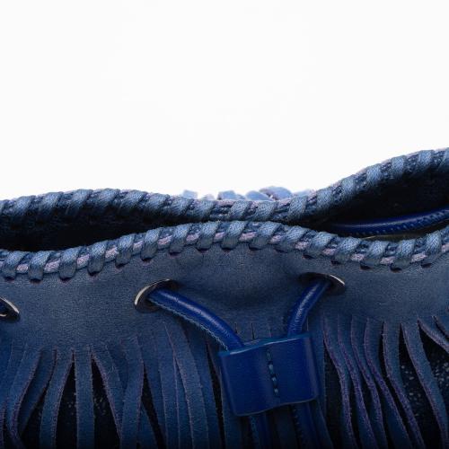 Stella McCartney Shaggy Deer Fringe Falabella Mini Bucket Bag