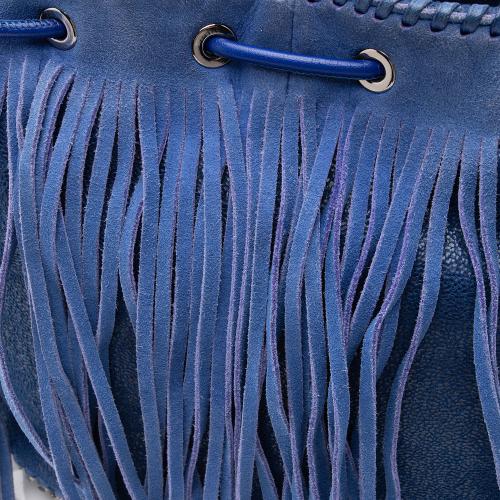 Stella McCartney Shaggy Deer Fringe Falabella Mini Bucket Bag