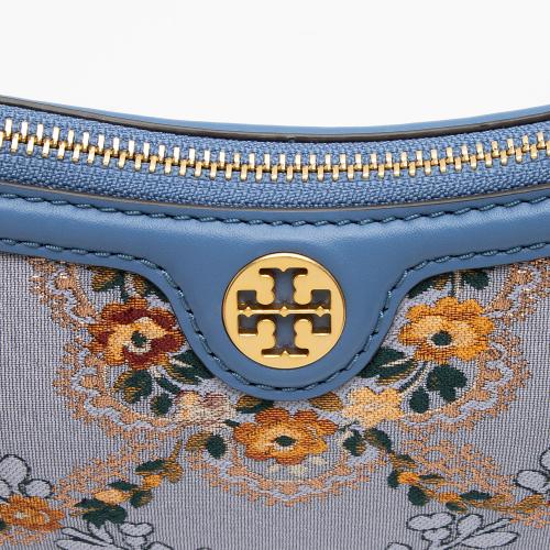 Tory Burch Brocade Leather Floral Studio Shoulder Bag