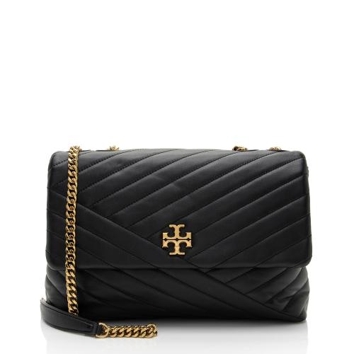 Tory Burch Chevron Leather Kira Large Shoulder Bag