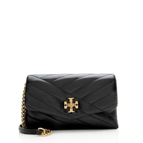 Tory Burch Chevron Leather Kira Wallet on Chain Bag