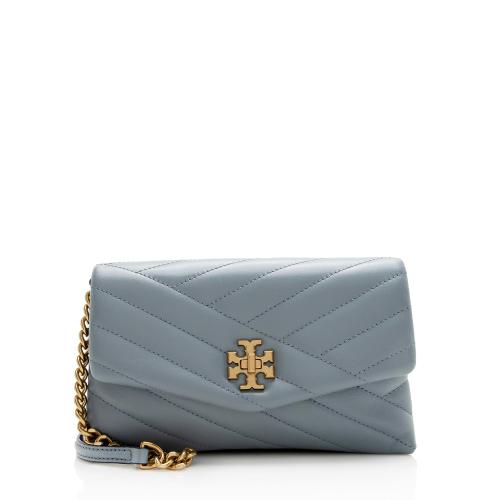 Tory Burch Chevron Leather Kira Wallet on Chain Bag