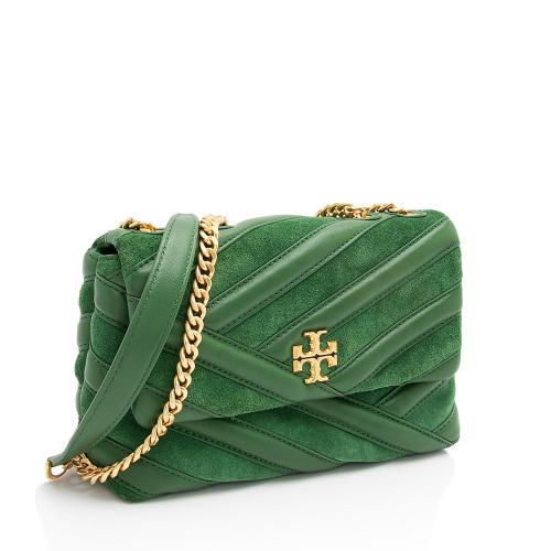 Tory Burch Chevron Leather Suede Kira Small Shoulder Bag